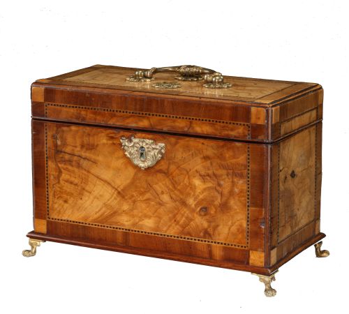 FIND EARLY ANTIQUE WALNUT TEA CADDY FOR SALE