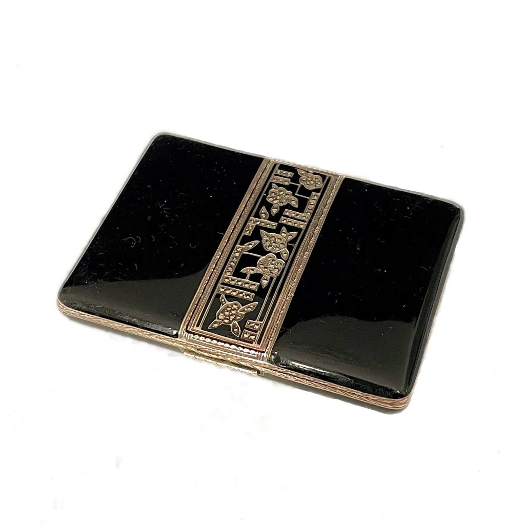 FIND ANTIQUE CARD CASE FOR SALE IN SILVER AND ENAMEL